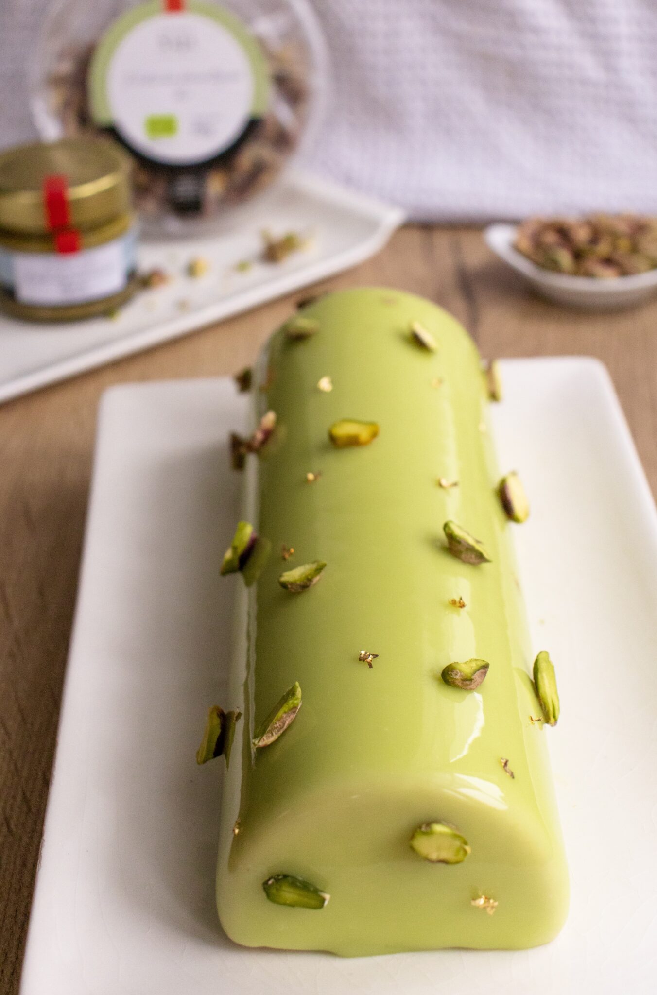 Bûche 100% Pistache - sans gluten - Taketimetocook